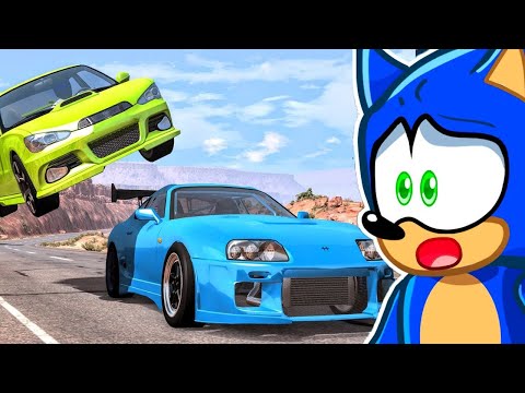 Видео: Худшие аварии в уличных гонках! (BeamNG Drive)
