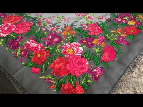 Видео: Павловопосадский платок «Цветущий сад» Весенний и необыкновенной  красоты🌺