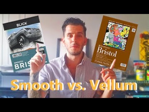 Видео: Сравнение бристольской бумаги | Гладкая и веленевая