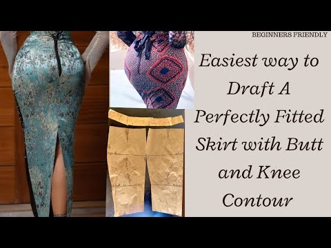 Видео: Как легко и просто спроектировать идеальную приталенную юбку с учетом контуров ягодиц и колен | д...