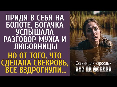 Видео: Очнувшись в болоте, богачка услышала разговор мужа и любовницы… А от поступка свекрови все оцепенели