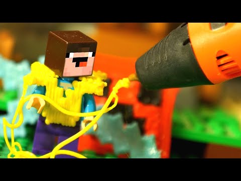 Видео: 3Д Ручка и Лего НУБик Майнкрафт LEGO Minecraft - Анимация