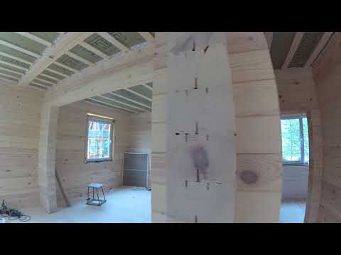 Видео: Строительство деревянного дома из бруса. Технология стягивающих пружин