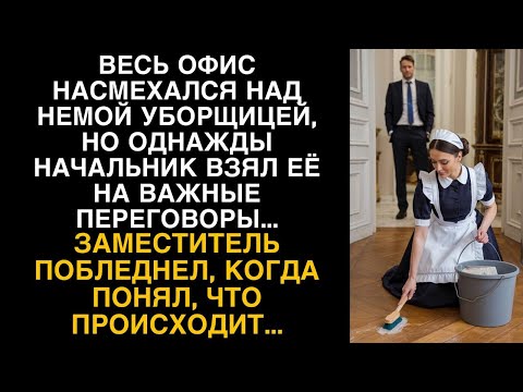 Видео: Все смеялись над немой уборщицей, а однажды начальник взял ее на важные переговоры...