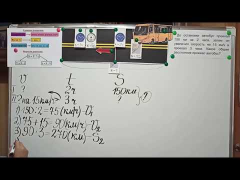 Видео: Математика. 4 класс. Составная задача на движение в одном направлении.