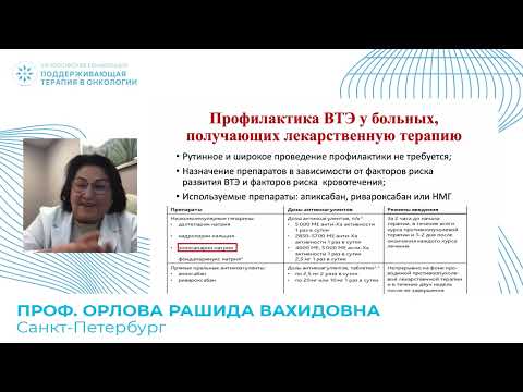 Видео: Профилактика венозных тромбозов у онкологических больных