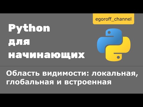 Видео: 38 Область видимости. Локальная, глобальная и встроенная области видимости Python