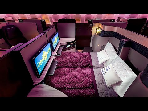 Видео: Лучший в мире бизнес-класс: Qatar Airways Qsuite | Из Дохи в Сингапур | Обзор перелета