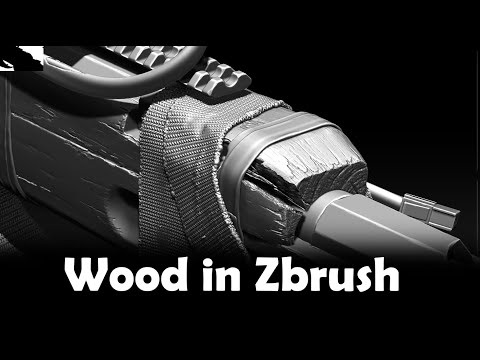 Видео: Tutorial wood in Zbrush \ Деталізація дерева в Zbrush