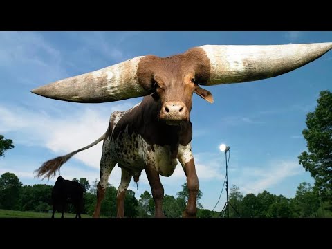 Видео: Не подходи - забодают... Самые "рогатые" животные!