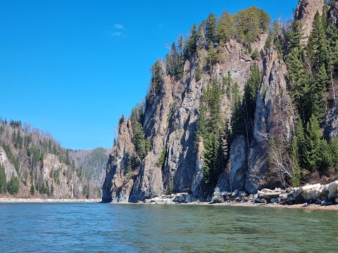 Видео: Река Кия. Апрельский сплав. Пещера "Кристальная".