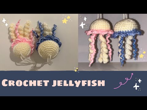 Видео: Медуза брелок крючком 🪼// Crochet jellyfish 🪼