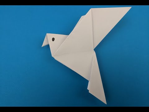 Видео: Голубь мира из бумаги оригами. Origami: Peace Dove