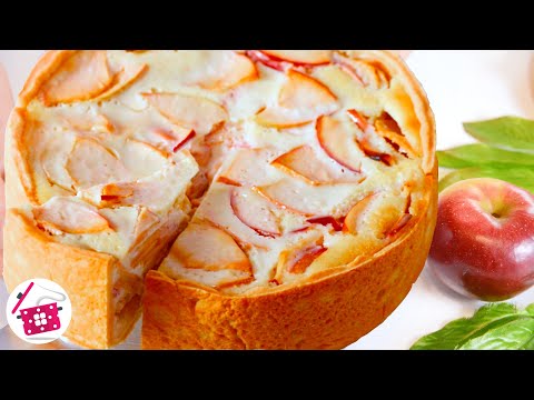 Видео: Яблочный Пирог "ПЛОМБИР". ТАЕТ во РТУ! Много Начинки и очень Вкусное Тесто. Готовим дома