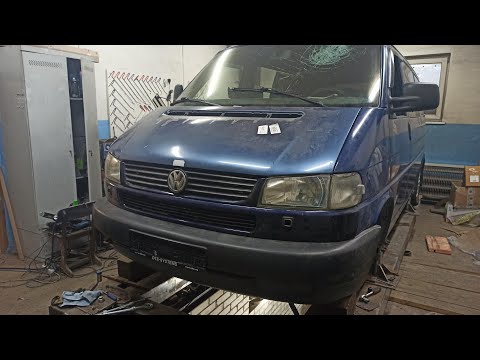 Видео: Кузовной ремонт Vw transporter t4. Лобовой удар. Часть 3. Красим, собираем, финиш.