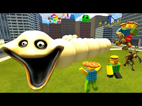 Видео: ГОЛОДНЫЙ ЧЕРВЯК В БОЛЬШОМ ГОРОДЕ РОБЛОКС Garry's Mod