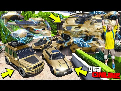 Видео: УГНАЛ КУЧУ ЗОЛОТЫХ ЧИТ ТАЧЕК И ОГРОМНЫЙ МОНСТР ТРАК У МАЖОРА ЗА 180 СЕК! БИТВА ВОРОВ В ГТА 5 ОНЛАЙН!