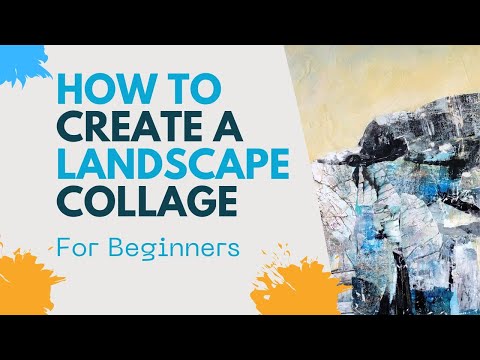 Видео: Как создать абстрактный коллаж-пейзаж. Демонстрация для начинающих.