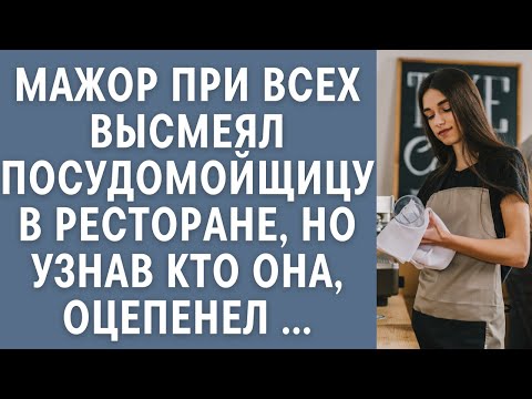 Видео: Мажор при всех высмеял посудомойщицу в ресторане, но оцепенел узнав кто она: удивительные истории