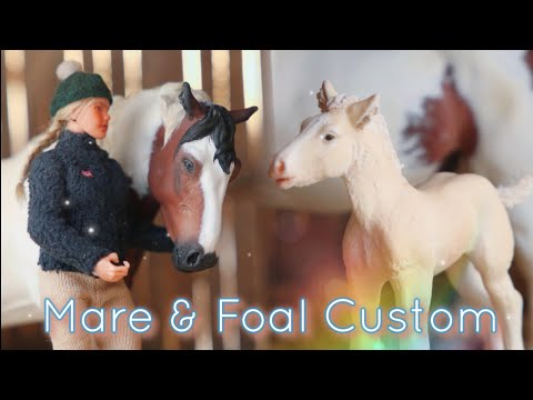 Видео: Покраска гнедой упряжной кобылы и жеребёнка паломино! — Учебное пособие по перекраске/изготовлени...