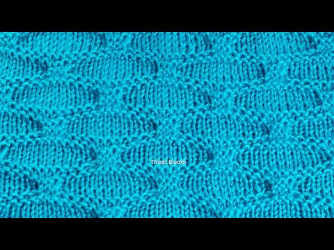 Видео: Рельефный узор "Волны" / Вязание спицами.