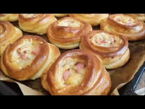 Видео: Булочки ЗАКУСОЧНЫЕ с рисом и колбасой ВКУСНАЯ ДОМАШНЯЯ ВЫПЕЧКА