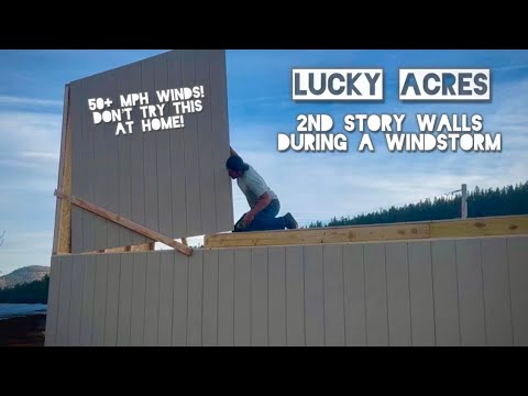 Видео: Начинаем строить стены второго этажа во время бури! (День 8. Строительство крошечного домика)