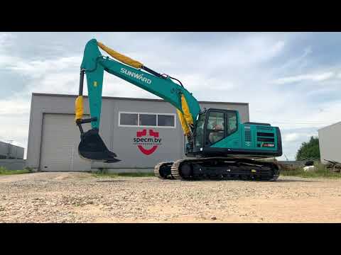 Видео: Гусеничный экскаватор Sunward SWE265F. 26800 кг. Глубина копания — 7.03 м.