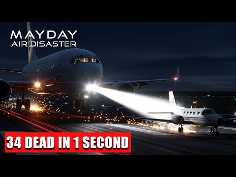 Видео: УЖАС НА ВЗЛЕТНОЙ ПОЛОСЕ АЭРОПОРТА ЛАКС 1991 ГОДА: Boeing 737 РАЗБИВАЕТ крошечный самолет — 34 чел...