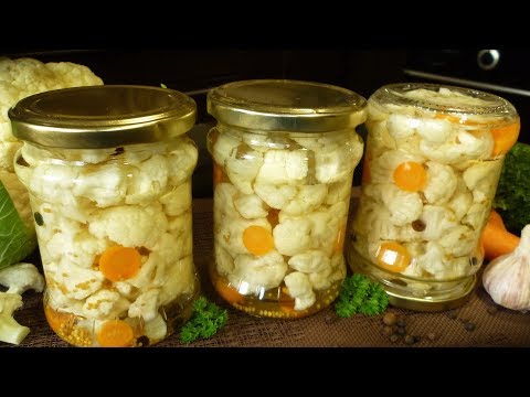 Видео: Маринованная цветная капуста на зиму. Очень вкусная, хрустящая закуска