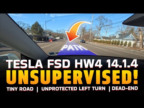 Видео: Сможет ли Tesla FSD V14.1.4 теперь управлять собой?