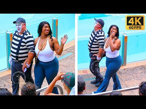 Видео: Мим Том заставит вас плакать от смеха 😂🤣 #tomthemime #seaworldmime