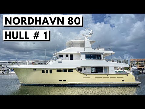 Видео: 2021 NORDHAVN 80 Hull # 1 Explorer Яхт-тур / Экспедиция сафари-дальний крейсер