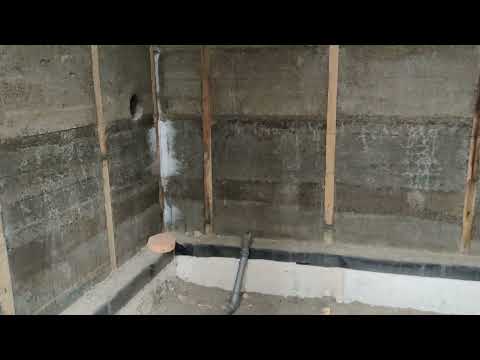 Видео: Баня из опилкобетона - иней по углам.