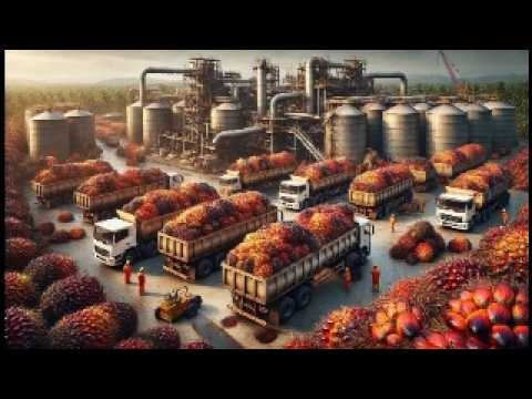 Видео: Мегафабрика по производству пальмового масла: сбор миллионов тонн плодов масличной пальмы для пер...