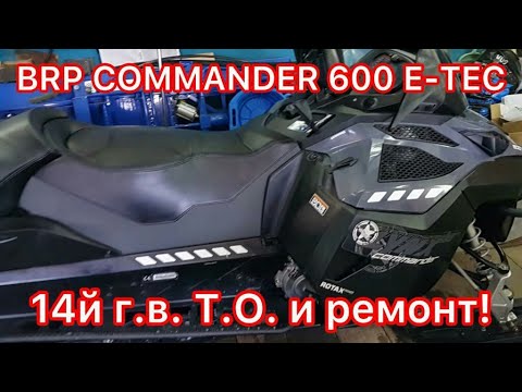 Видео: BRP COMMANDER 600-ETEC 14 г.в. пробег всего 2.284 !!! Ремонт приборки, кпп ходовки !