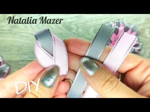 Видео: Amazing Ribbon flowers work Простые банты из узких лент МК КАНЗАШИ DIY LAÇO DE fita HAIR BOWS