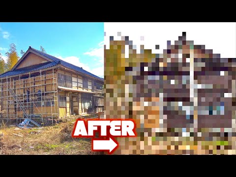 Видео: Реставрация старых японских домов. Изменения внешних стен.