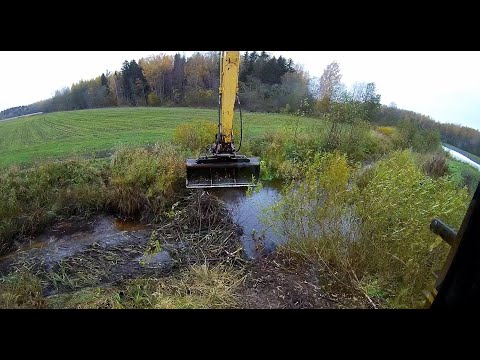 Видео: Разрушили большую плотину Длинноруким экскаватором