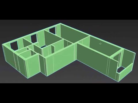 Видео: Как создать квартиру в 3d max - ч1 - внешние стены