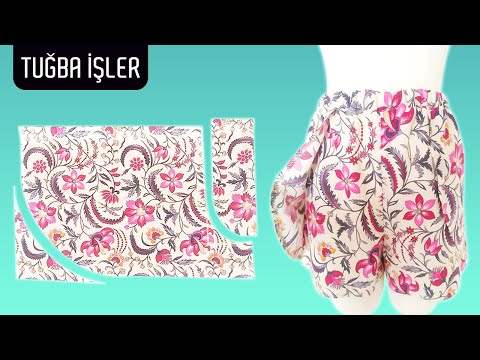Видео: Очень простой пошив легких шорт из меньшего количества ткани (100% прибыльный бизнес) | Tuğba İşler