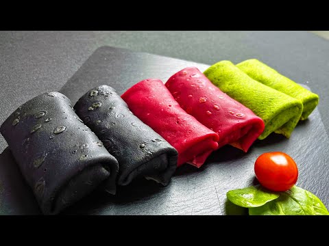 Видео: Делюсь секретом блинов! Идеальный рецепт проверенный годами. Цветные блины без красителей с начинкой