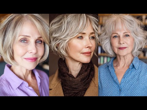 Видео: Стрижка для женщин 50+, 60+ и 70+ — женская стрижка