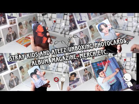 Видео: Распаковка карт, альбома, мерча и журнала Stray Kids и ATEEZ || golden hour part 3, 5 o’clock etc❣️