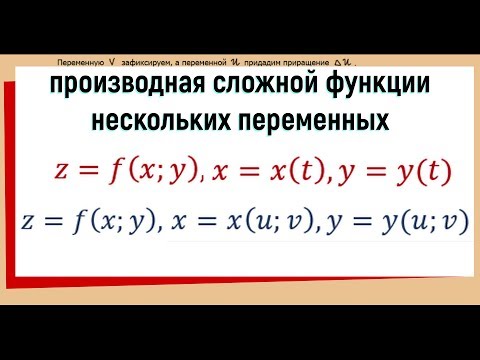 Видео: 13. Производная сложной функции нескольких переменных доказательство. Полная производная