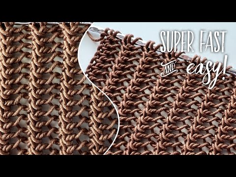 Видео: Просто вяжем без остановки: самый красивый узор для лета!!! 🌊🌊🌊 Super fast and easy pattern!