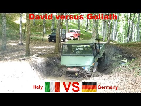 Видео: Mercedes Unimog vs Fiat Campagnola: вызов начинается! (часть 1 из 3)