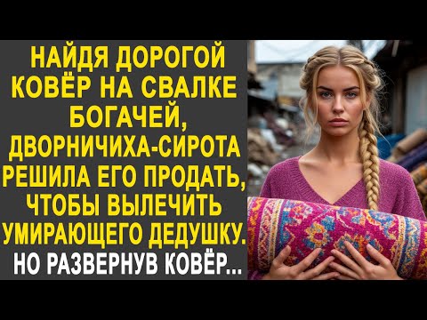 Видео: Найдя дорогой ковёр на свалке богачей, дворничиха-сирота решила его продать. Но развернув ковёр...