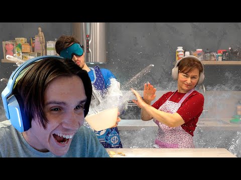 Видео: Готовим ВСЛЕПУЮ и ВГЛУХУЮ с Мамой ( TheBrianMaps ) Реакция