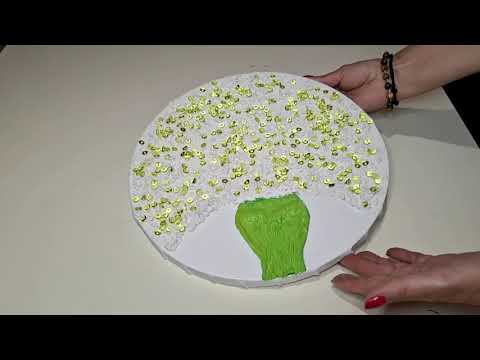 Видео: ДЕРЕВО  НА ХОЛСТЕ ИЗ ПОЛИМЕРНОЙ ГЛИНЫ И ДЕКОРАТИВНЫХ КАМНЕЙ / TREE ON CANVAS MADE OF POLYMER CLAY